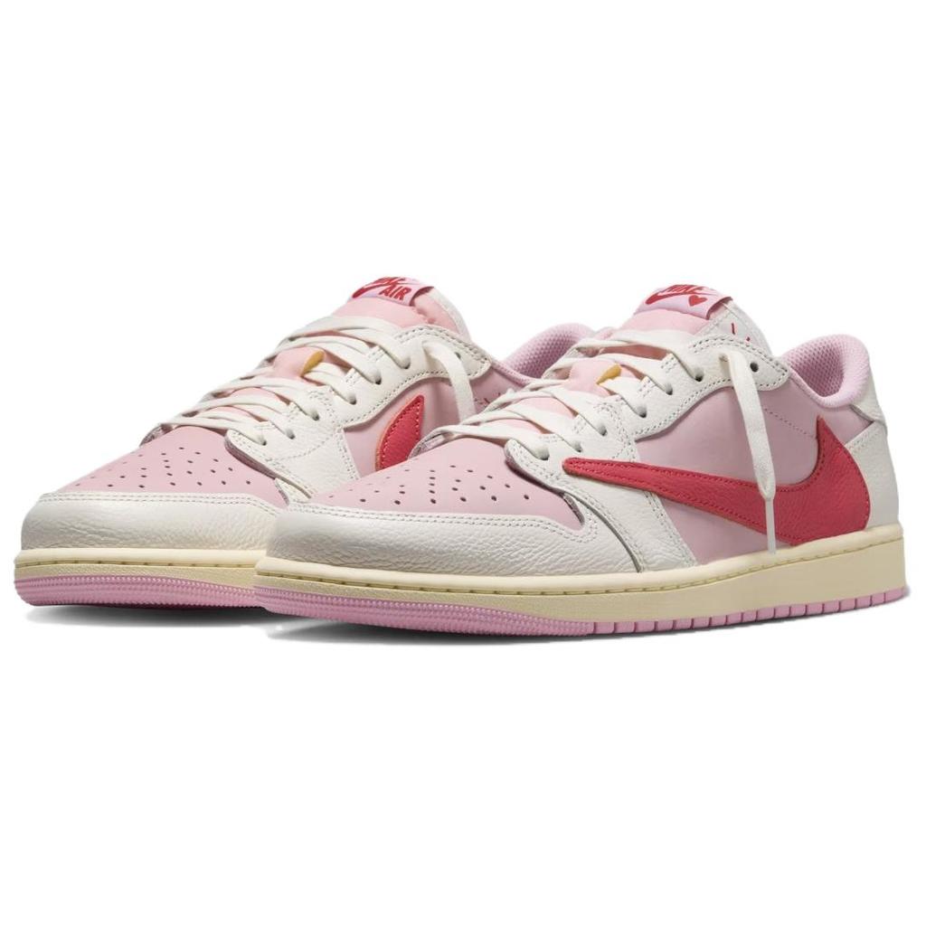 Кроссовки мужские Travis Scott x Air Jordan 1 Retro Low OG Sail Tropical Pink Tropical-Pink-Shy-Pink-Muslin IQ7604-101