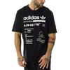 Adidas Originals Kaval Футболка с короткими рукавами с графическим принтом Мужские топы Черный Белый DM2085