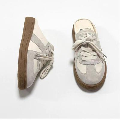 Модная сумка, полушлепанцы, женская весенне-осенняя обувь, на одном педале, ленивые, маленькие белые, повседневные, для нравственного воспитания, туфли, плоские сандалии