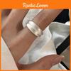 Double Minimalist Chic Layer Matte Copper Ring Stylish Adjustable Fashion Ring