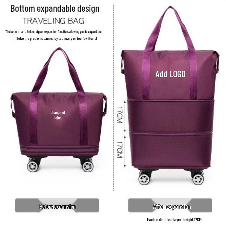 Дорожная сумка на колесах со складной ручкой