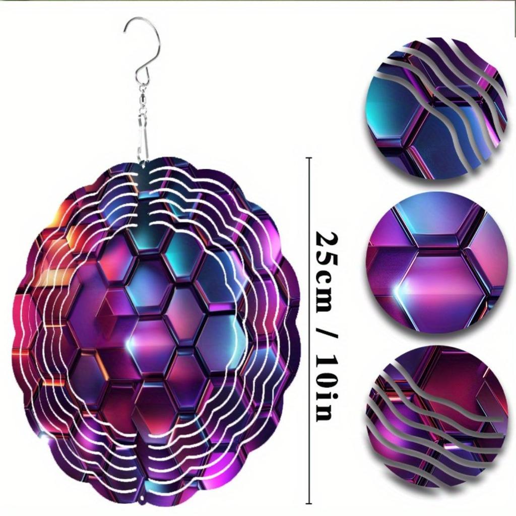 10 Inch Outdoor Wind Chime for Garden Balcony Decor Rotating Hook Elegant Design Perfect Gift for Spring Summer