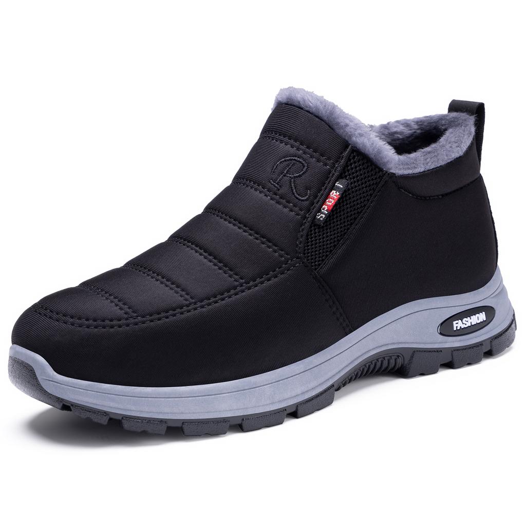 Cotton Shoes for Male Couples Cotton Boots for Warmth Men's Shoes with Cross-border Fleece and Thick Short Boots Thick Soled Snow Boots