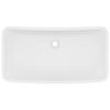 VidaXL Lavabo de Luxe Rectangulaire Vasque à Poser de Toilette Lave-mains de Salle de Bain Salle de Cosmétiques Maison Blanc 146954