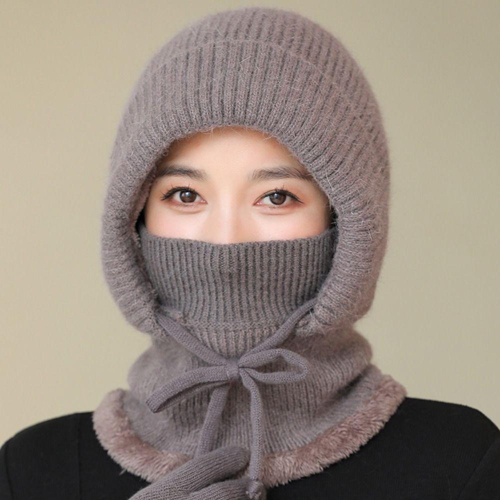 Защита ушей Вязаная балаклава Шапка Грелка для шеи Шапки-пуловер Зимняя шапка с капюшоном На все случаи жизни