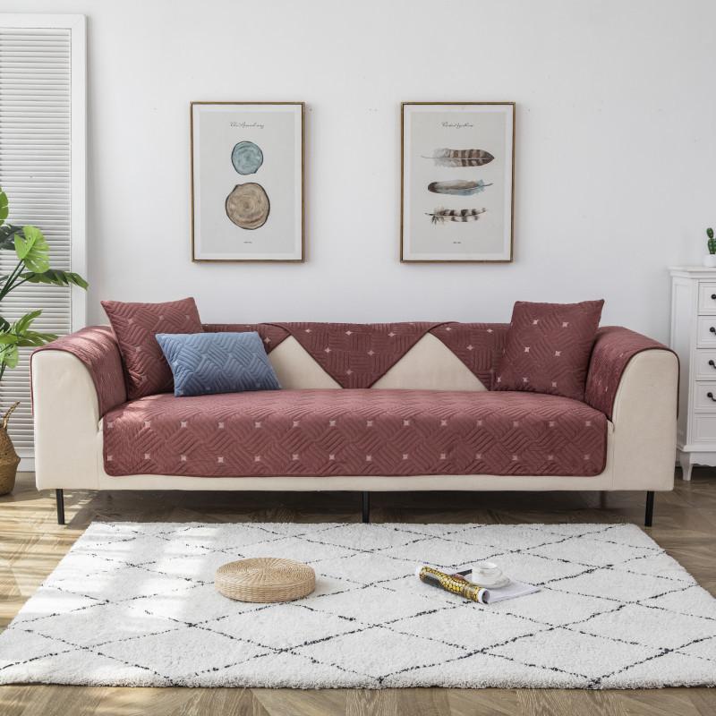 Winter Plush Sofa Cover Non-slip Modern Slipcover Couch Seat Cushion Sofa Towel Sofa Covers For Living Room Home Decor