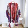 Women Shawl Wraps MODERN NEW SAGA Spring Wool Scarf Knitted Cardigan Wool Stoles Autumn Winter Female Shawls Knit Tippet
