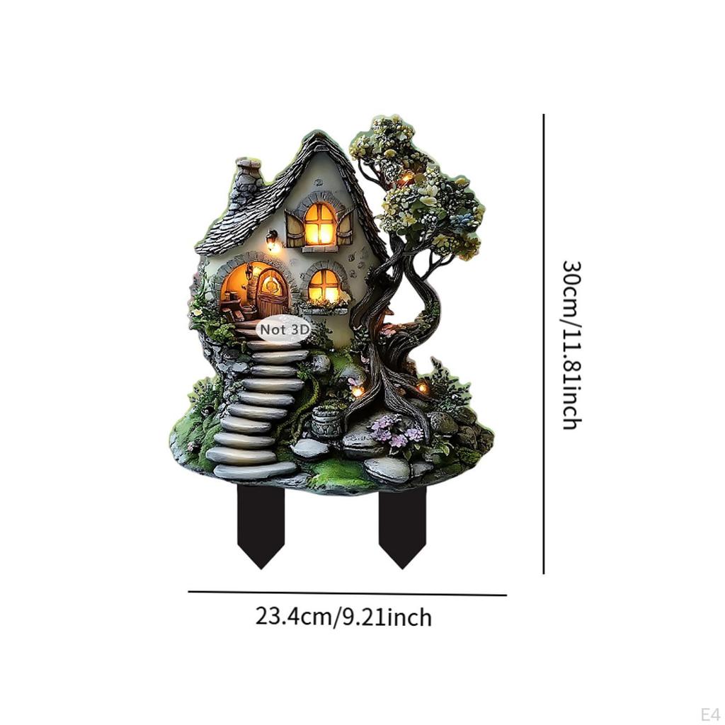2D Decorative Garden Stakes Decoration Easy to Use Versatile Gifts Acrylic Plague Yard