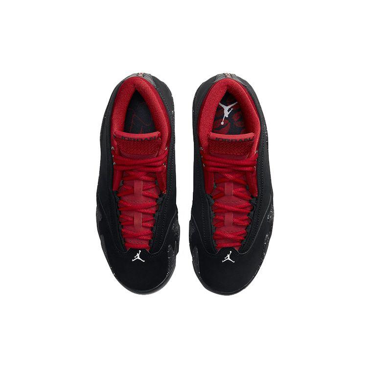 Женские кроссовки Air Jordan 14 Retro Low Red Lipstick Black Metallic-Silver Gym-Red DH4121-006