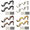 2Pcs Double Rod Curtain Rod Brackets Wall-mounted Double-Layer Hanging Brackets  Home Use