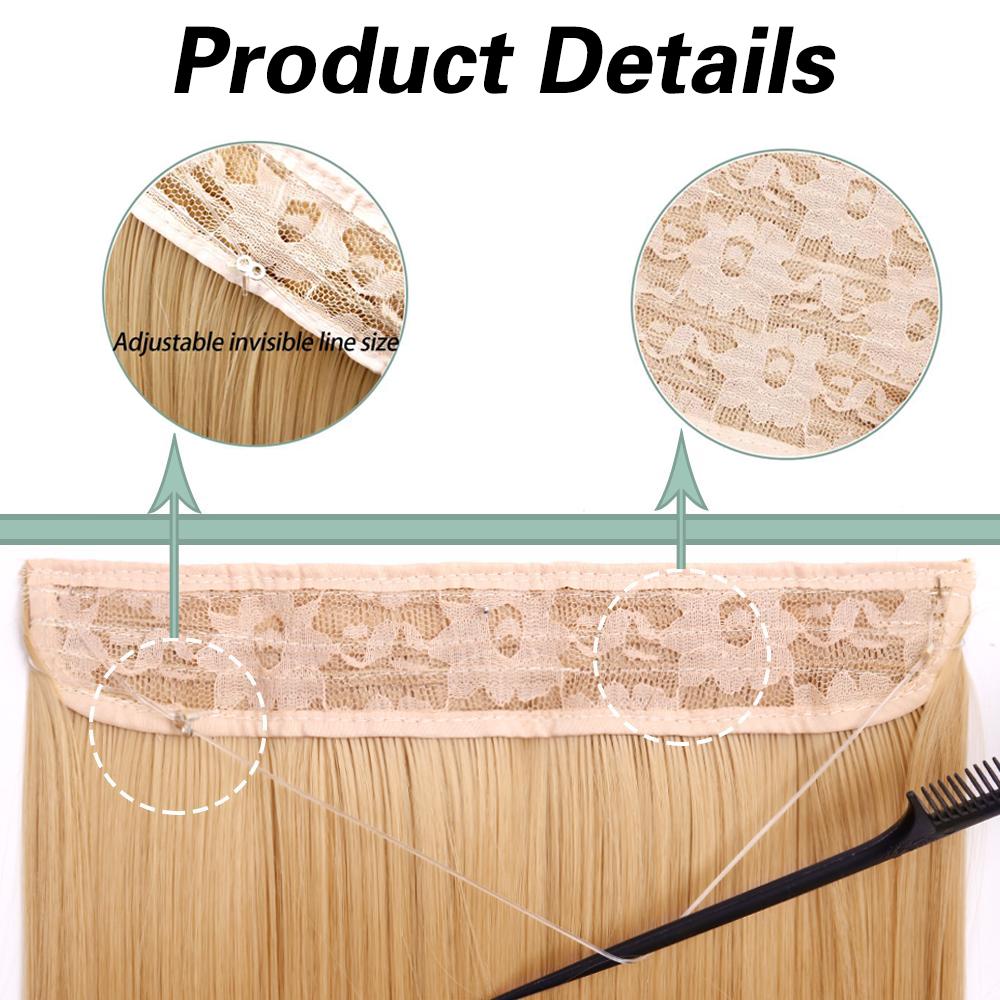 XINRAN Длинные волнистые волосы синтетические невидимые накладные волосы натуральные скрытые секретные накладные волосы для женщин ежедневное использование