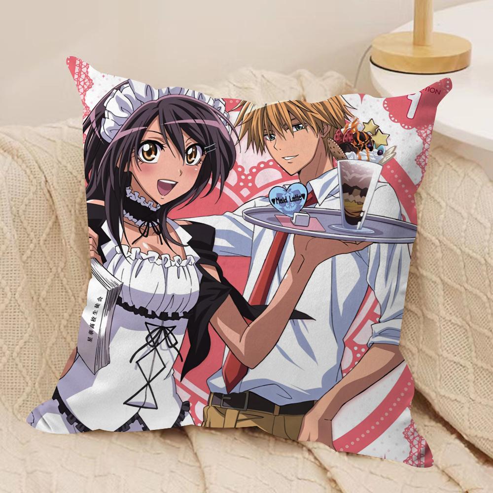 Японское Аниме M-Maid Sama Наволочка из Шелковистого Короткого Плюша На Молнии-невидимке Пылезащитная Наволочка на Подушку для Дивана для Домашнего Декора