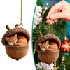 1/8Pcs Christmas Ornament Acrylic Forest Animal Acorn Ornament Holiday Party Hanging Decoration Christmas Gift