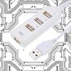 4-портовый USB-концентратор Mini 2.0, высокоскоростной USB-разветвитель для портативных ПК
