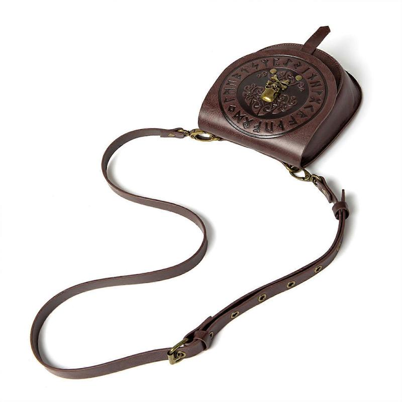 Elegant PU Leather Crossbody Bag For Women Retro Waist Bags With Unique Medieval European Shoulder Bags Coffee