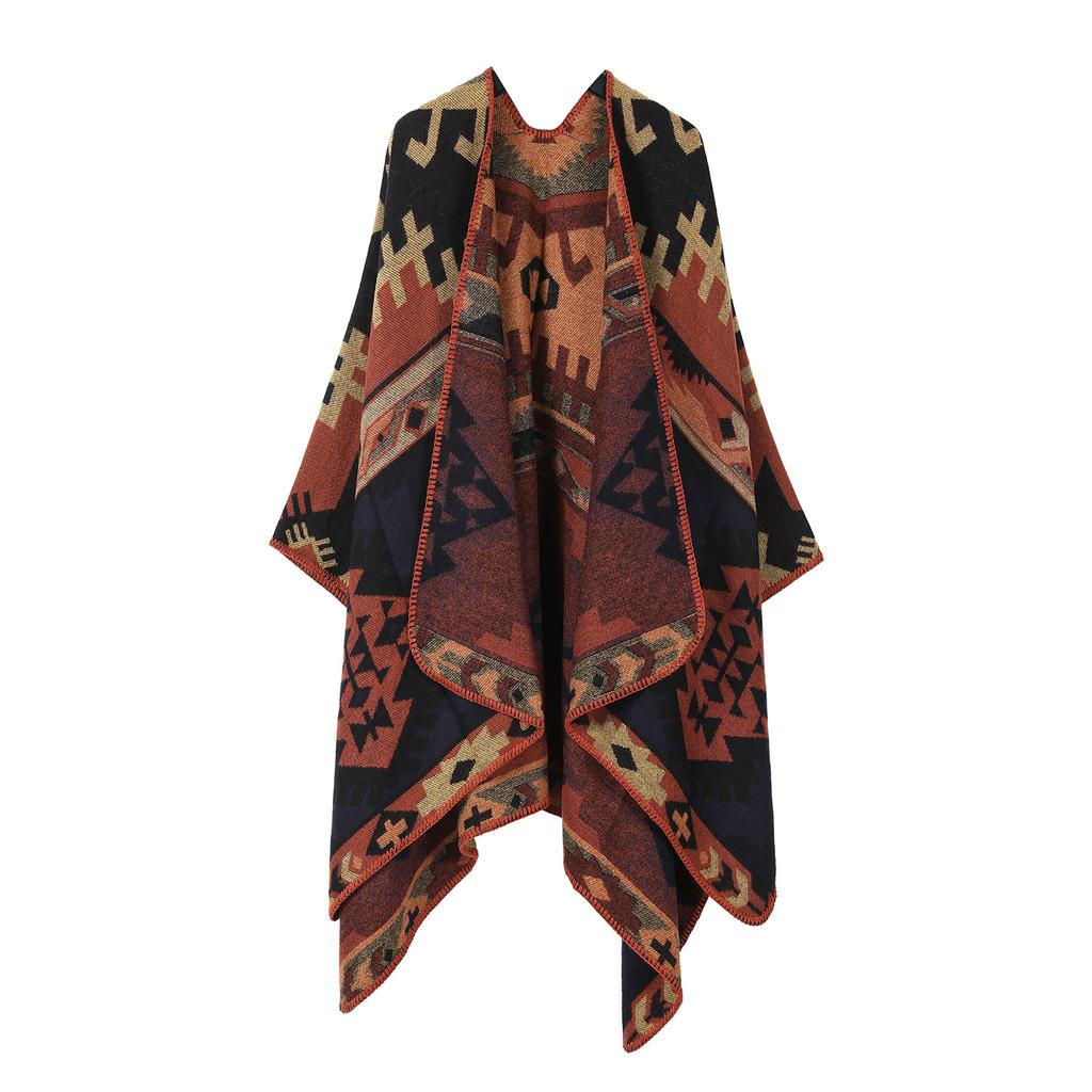 Этнический стиль Туризм Большая шаль Высокое чувство Внешнее покрытие Декоративная шаль Теплая раздельная накидка Накидка Накидка