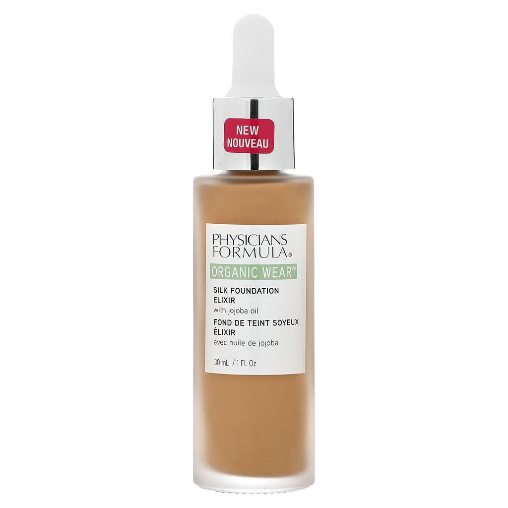 Physicians Formula Organic Wear, Silk Foundation Elixir, with Jojoba Oil, Tan, 1 Fl Oz (30 Ml)