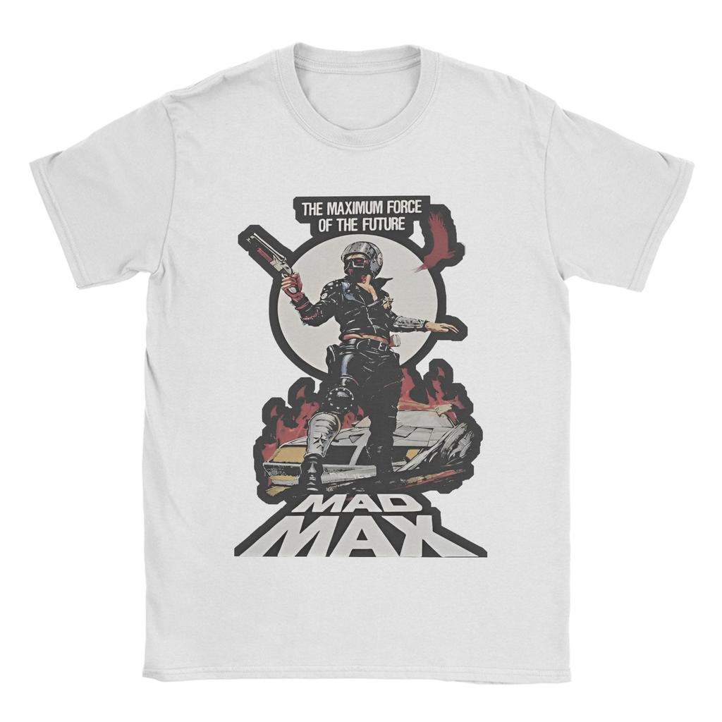 Винтажная футболка Mad Max Rockatansky Джордж Миллер Винтажная футболка Мужская 100% хлопок Короткий рукав Круглый вырез Летний топ Футболка