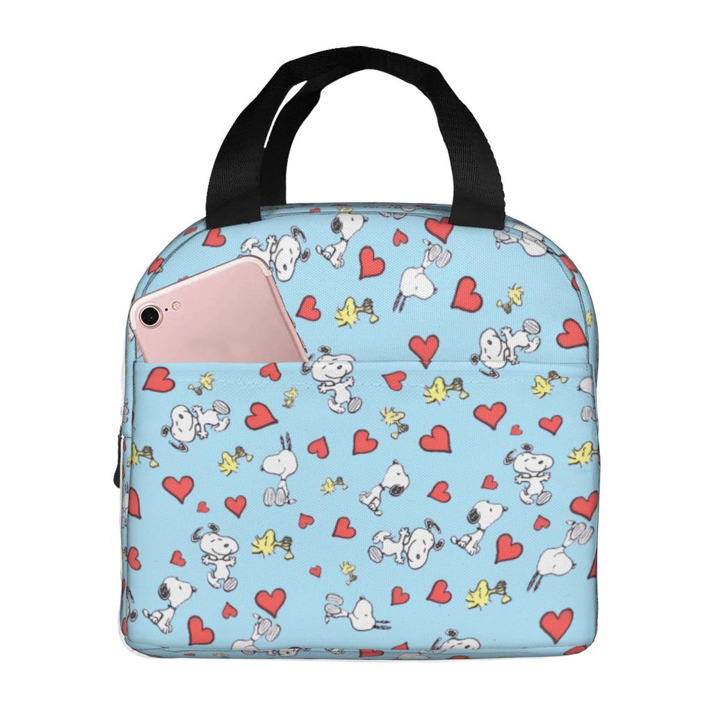Custom S-Snoopies Portable Lunch Box Women Men Leakproof Manga Thermal Cooler Food Insulated Lunch Bag Office Work