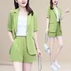 2025 Summer Korean Style Women's Thin Suit: Chic Blazer and Shorts Set