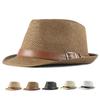 Summer Straw Hat Men's British Gentleman's Jazz Hat Women's Sunscreen Sun Hat Panama Fedora Hats Outdoor Casual Felt Hat Visor