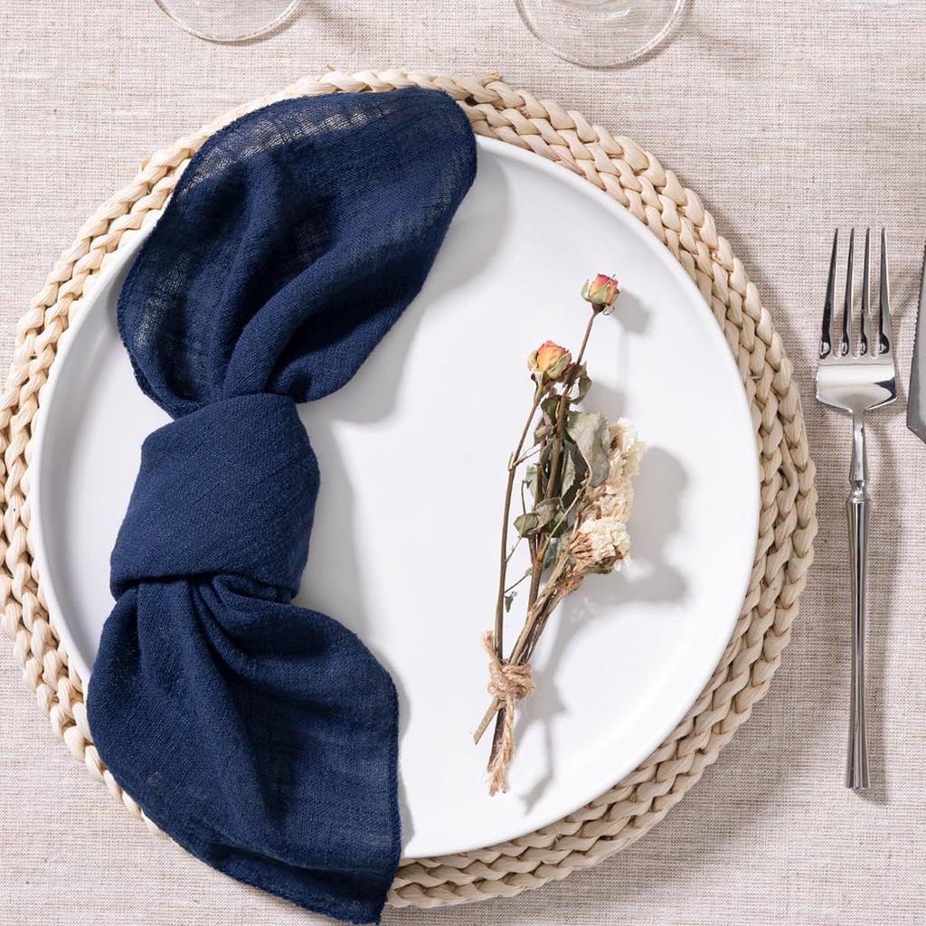 10 шт., Салфетки из хлопчатобумажной ткани 30x30 см, Салфетки из ткани ручной работы однотонные, Нежные салфетки из ткани ручной работы для ужинов, вечеринок