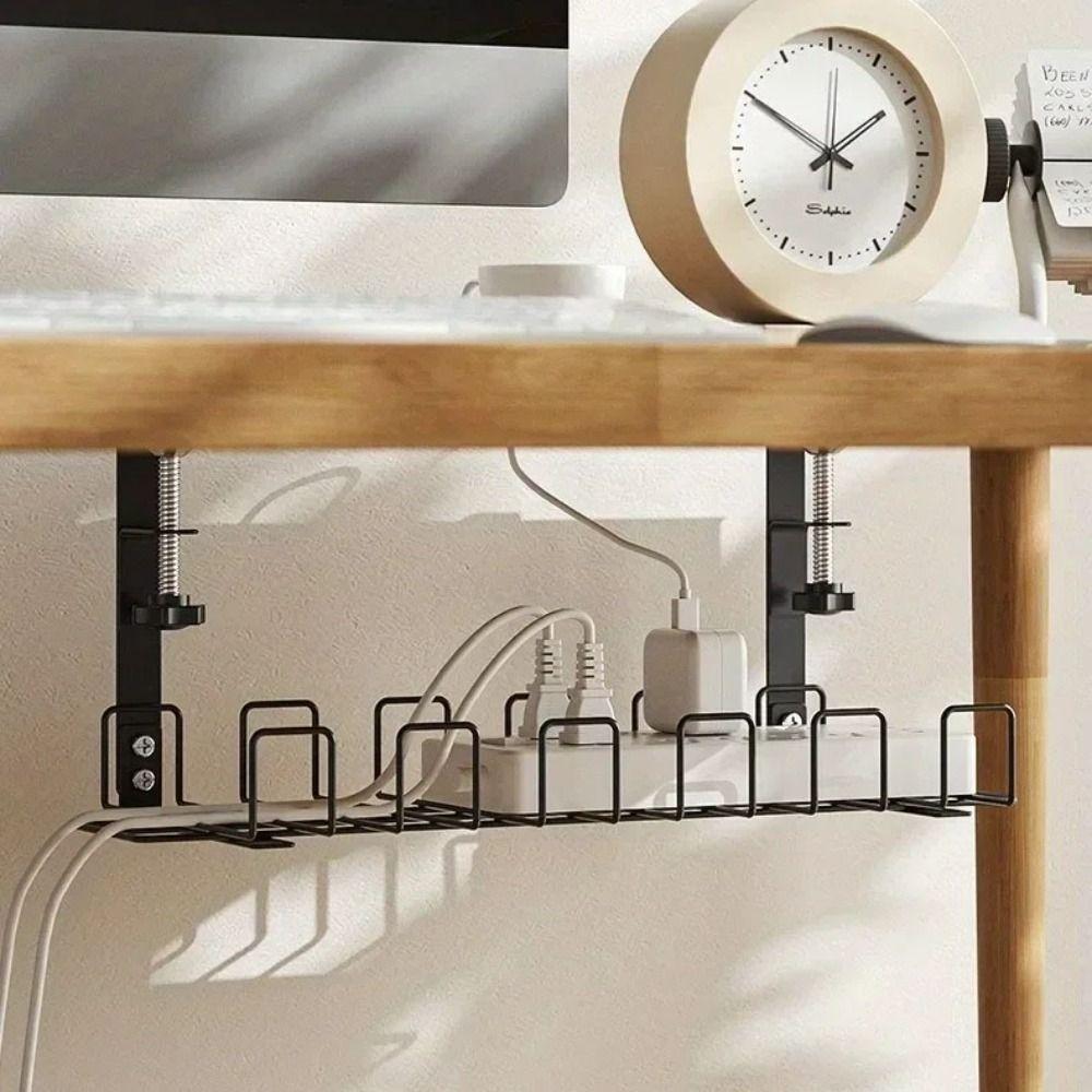 Металлический лоток для прокладки кабелей без сверления, экономящий место, органайзер для проводов на столе, для дома