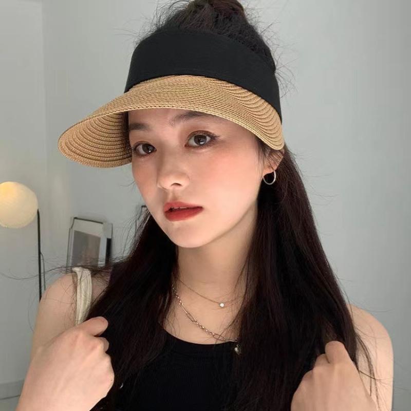 Волшебная лента-панама, женская соломенная шляпа, пустой топ, летняя шляпа, защита от солнца, спорт на открытом воздухе, рыбалка, пляжная кепка, элегантная уличная кепка