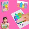 DIY Material Squeegee Art Kids Paint Kit Drawing Papers Rainbow Scratch Art  for Kids