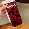 Чехол с узором из алых красных роз для Google Pixel 9 Pro XL 9A, противоударный, из ТПУ и силикона, прозрачный, мягкий
