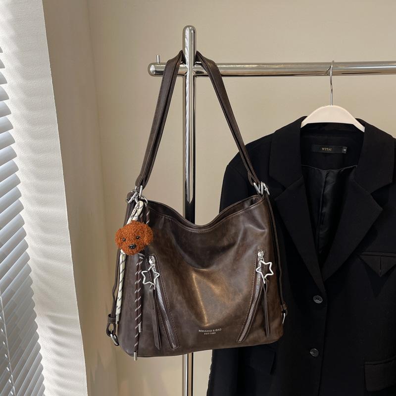 Autumn and Winter Tote Bag Women's New Large-capacity Commuting Backpack Can Be Crossbody Versatile High-texture Going Out Backpack