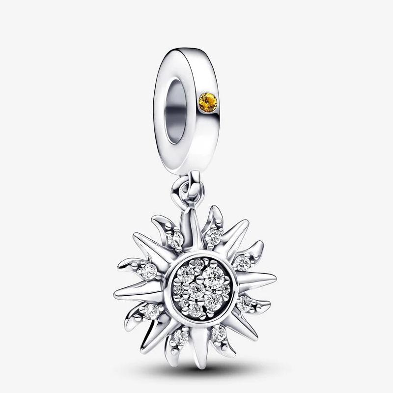 925 Silver Star Moon Series Charm Beads Fits Original Pandora Pendant Bracelets For Women DIY Jewelry Party Birthday Gifts