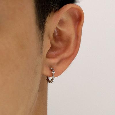 1 пара сережек-колец готического серебряного цвета с шипами для женщин, мужчин, подростков, панк, модные украшения для вечеринок, эстетические аксессуары