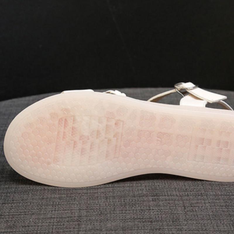 WTEMPO Brand Women's Summer Sandals Soft Bottom Niche Students Fashion A Word Buckle with Beach Women's Shoes with Skirt Flat Sandals