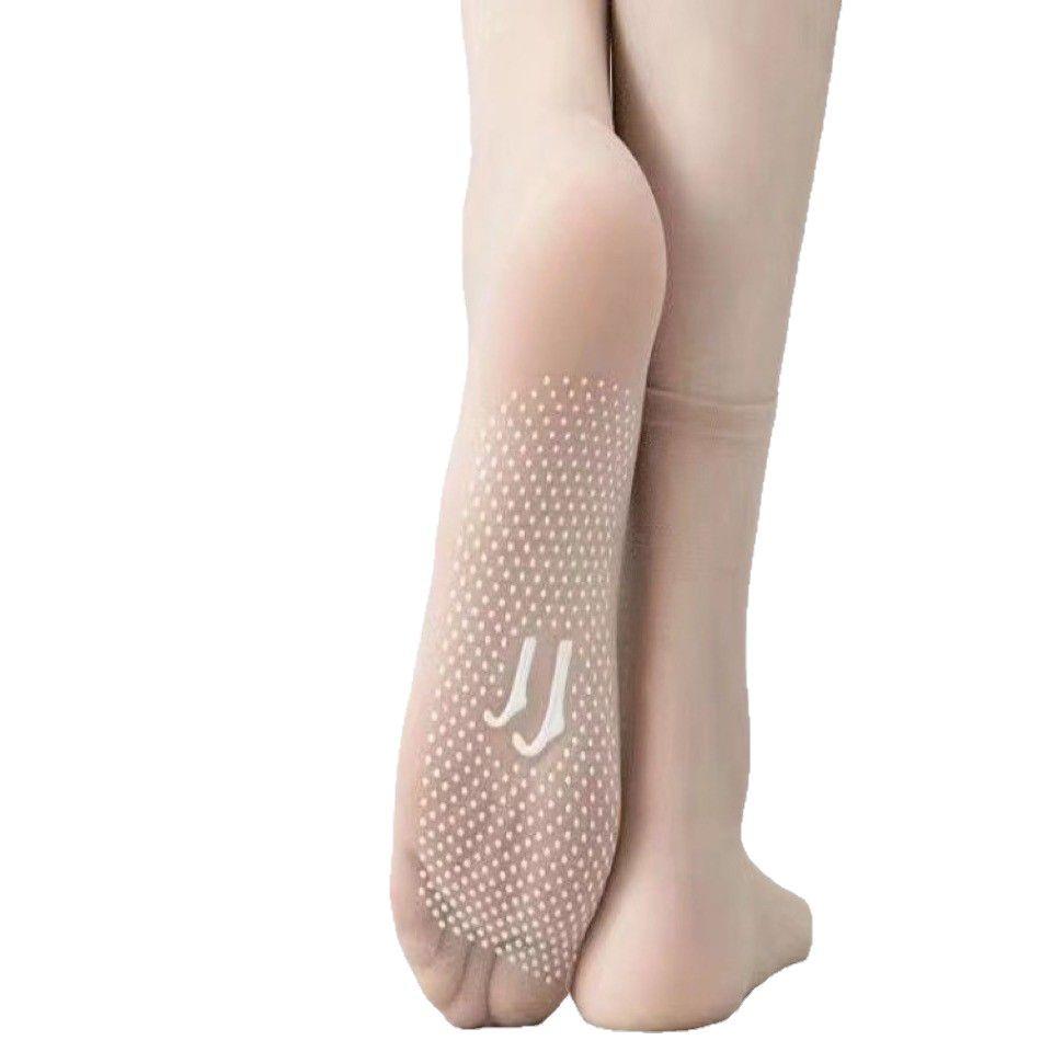 Ultra-Thin Transparent Silicone Anti-Slip Crystal Pantyhose Mid-Tube Socks