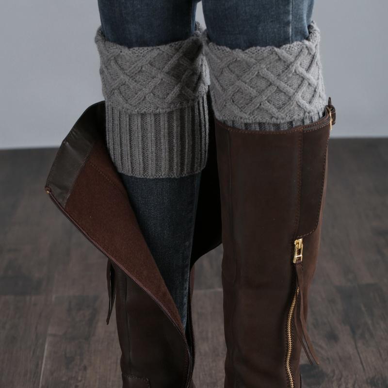 Гетры Женские Зимние Вязаные Толстые Теплые Узор Конопли Крючком Вязаные Y2K Лолита Милые Новые Модные Чулки Носок