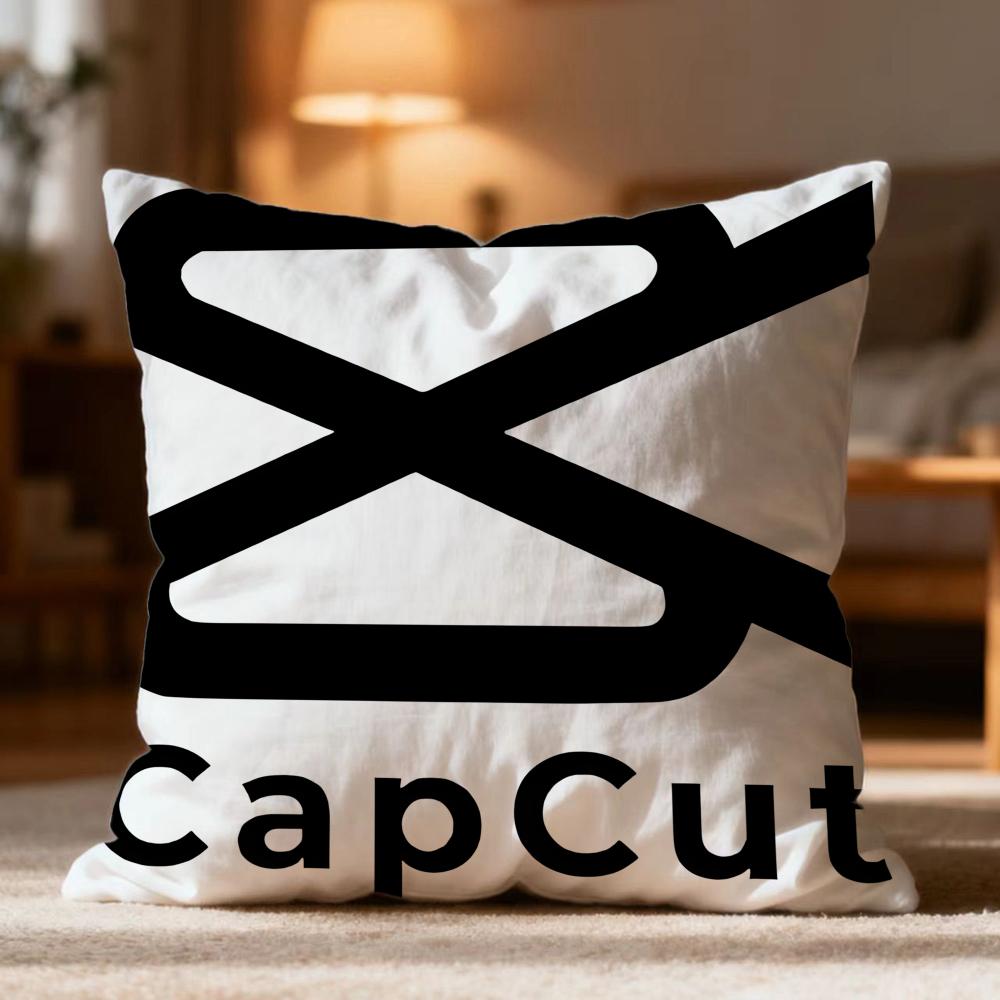 Popular C-CCapCut Cushion Cover Soft Washable Pillow Case Multi-Scene for Couch Bed Travel Office Use