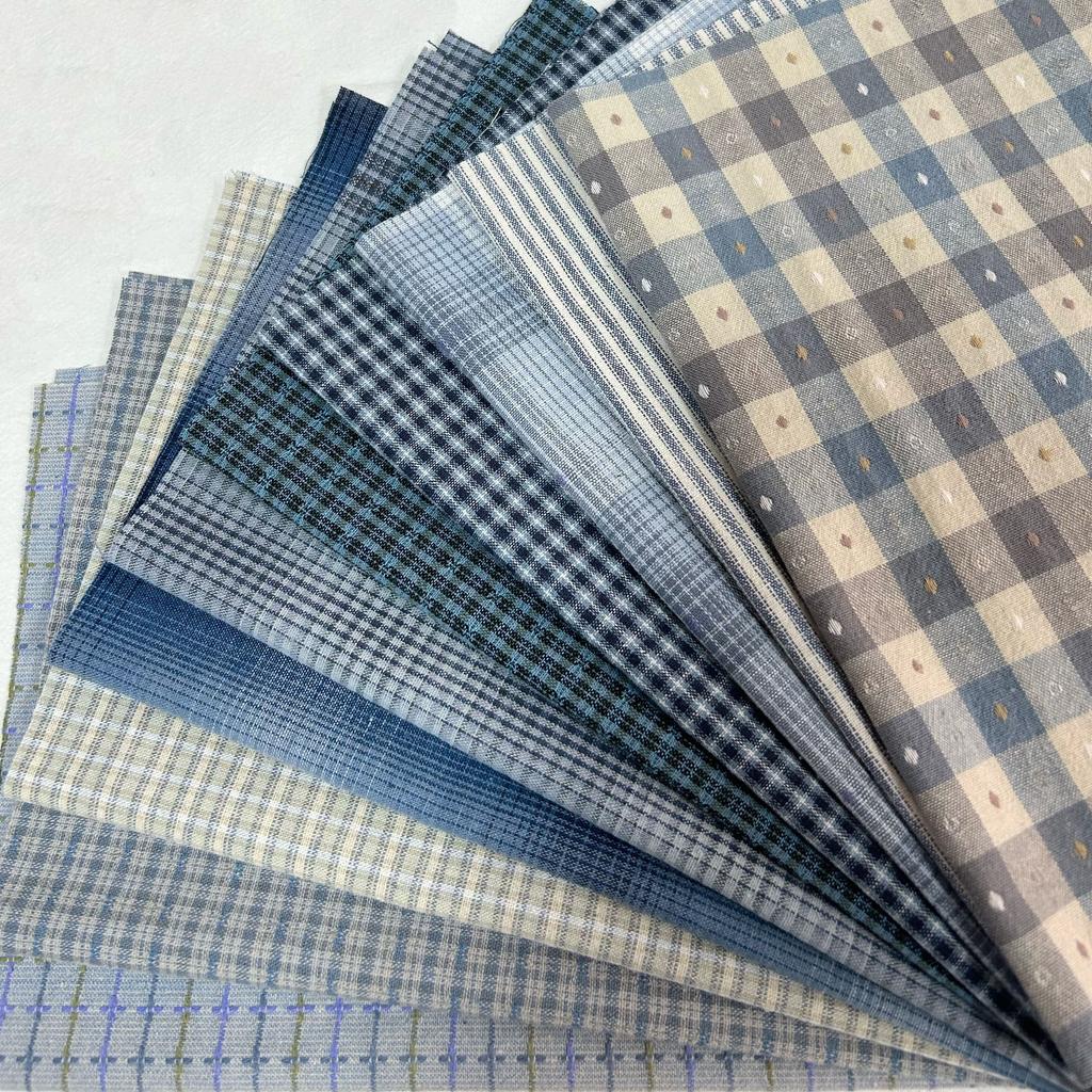 Японская хлопчатобумажная ткань, окрашенная пряжей, 10 шт., 24x33 см, Пэчворк, Сумки, Куклы, Пэчворк, Поделки, Ткань для шитья