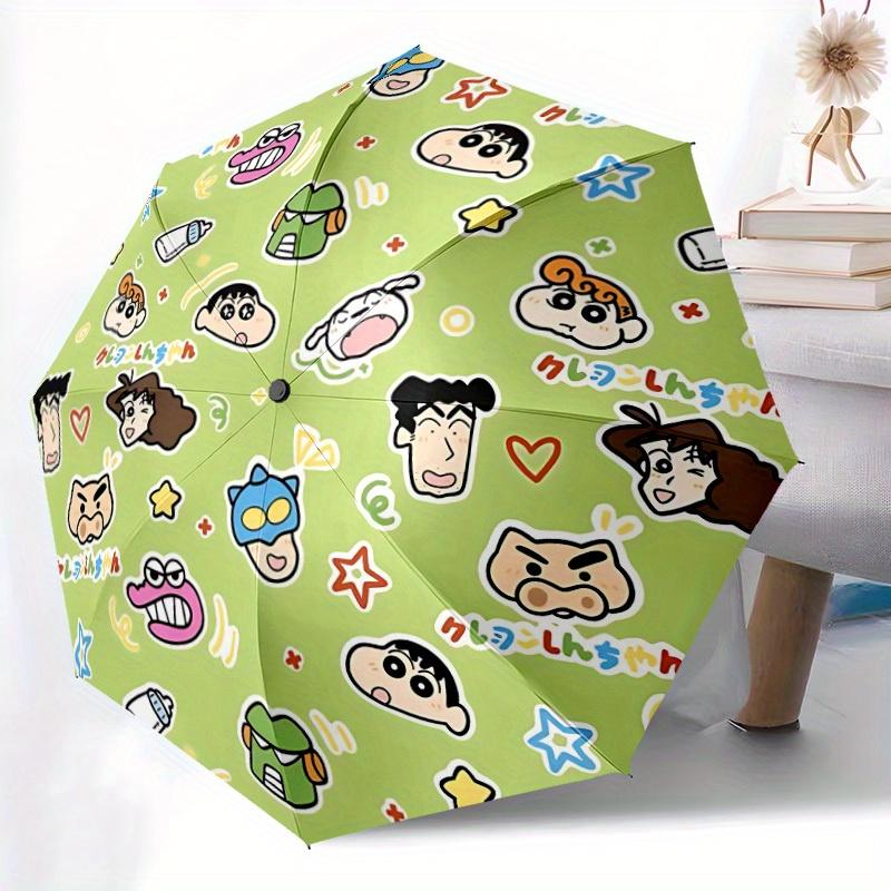 1pc Crayon Shin-chan Characters Automatic Open/Close Outdoor Umbrella Sturdy Iron Frame, Compact Travel Umbrella - Perfect Gifta0829143