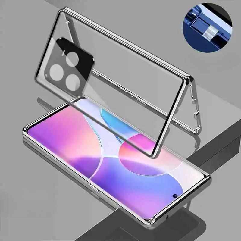 360° Полный чехол для Realme GT 7 Pro Чехол Двусторонний Магнитный Стекло Защитный Чехол Для Realme GT7 Pro Защита Камеры
