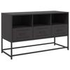 VidaXL Meuble TV noir 100,5x39x60,5 cm acier, support TV, buffet TV, meuble multimédia, banc TV, armoire hifi, centre de 846542