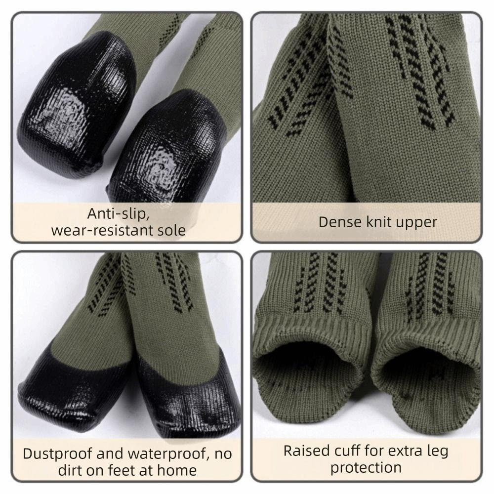 4PCS Wear Resistant Waterproof Dog Socks Shoes Dirt-Resistant Dog Foot Covers  Outdoor