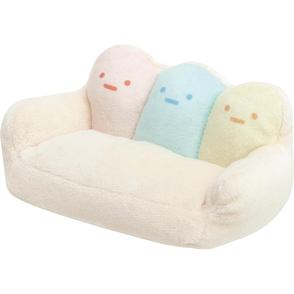 Плюшевая игрушка-диван San-X Sumikko Gurashi Тапиока 5,5x14x8 см Мягкая мягкая игрушка