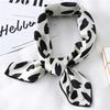 New Silk Scarf Square Women Fashion Dot Plaid Print Neckerchief Ladies Work Scarves Small Winter Foulard Bandana Hair Tie Band