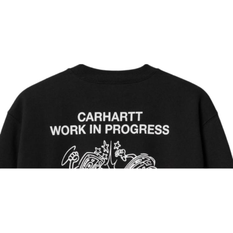 Carhartt WIP SS22 Соответствующие стороны Vol.2 Свитшот С принтом логотипа Мужской свитшот Черный I030595-0D2-XX