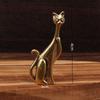 Retro Brass Cat Lovers Statue Ornament Copper Animal Sculpture Incense Burner  Tea Pet Home Desktop Decorative Accessories