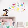 Wall Sticker Self-adhesive Easy to Apply PVC Fairy Girl Flower DIY Wall Decorative Sticker for Living Room
