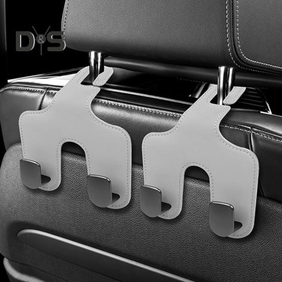 Двойные крючки на спинку автомобильного сиденья, высокая прочность, сильная несущая способность, простая установка, скрытый многофункциональный органайзер для хранения, крючок-вешалка