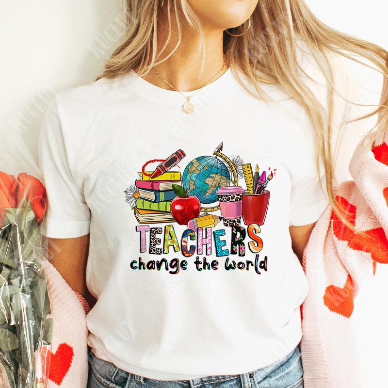 Графические топы Футболки для учителей Одежда Подарки учителям Рубашки для учителей Подарок Летняя мода Футболки Короткий рукав Школа