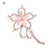 Брошь Булавка Цветочная Форма Стразы Элегантный Корейский Стиль Цветочная Брошь Брошь Отворотом